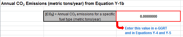 Y-1b Calculation Spreadsheet Result to use in e-GGRT